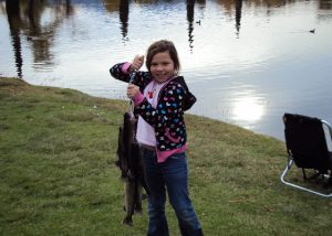Girl with trout