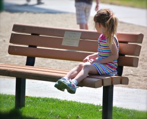 girl on bench